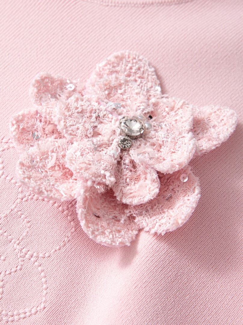 LOOSE PINK KNITTED TOP