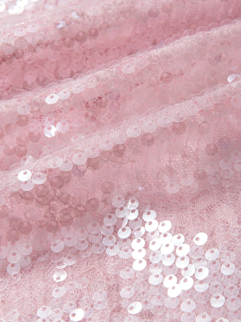 Sequin Organza Midi Skirt