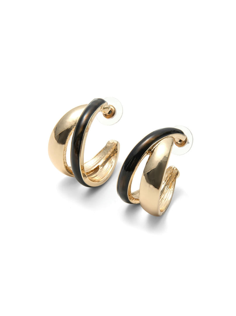 Twisted Gold Hoop Earrings