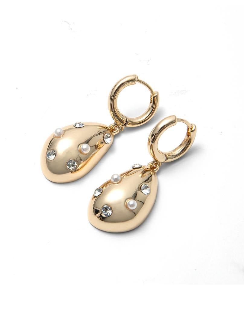 Dotted Drop Shine Earrings