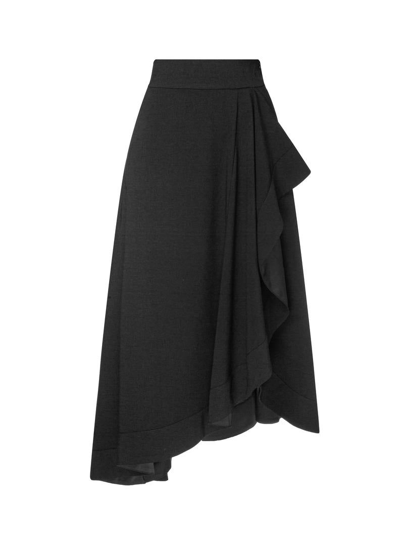 Asymmetrical Crepe Skirt
