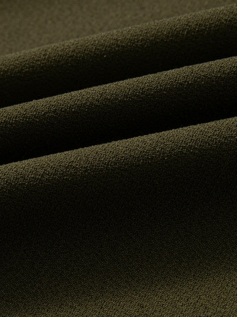 Olive Asymmetrical Crepe Skirt
