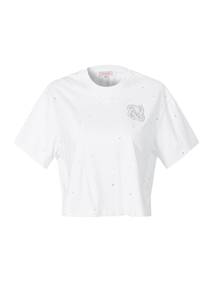 Rose applique T-Shirt