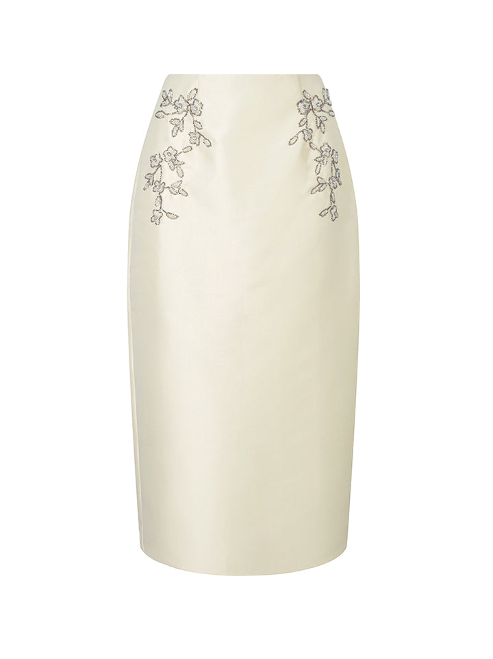 Embellished pencil skirt