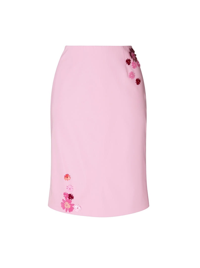Pink Satin Skirt