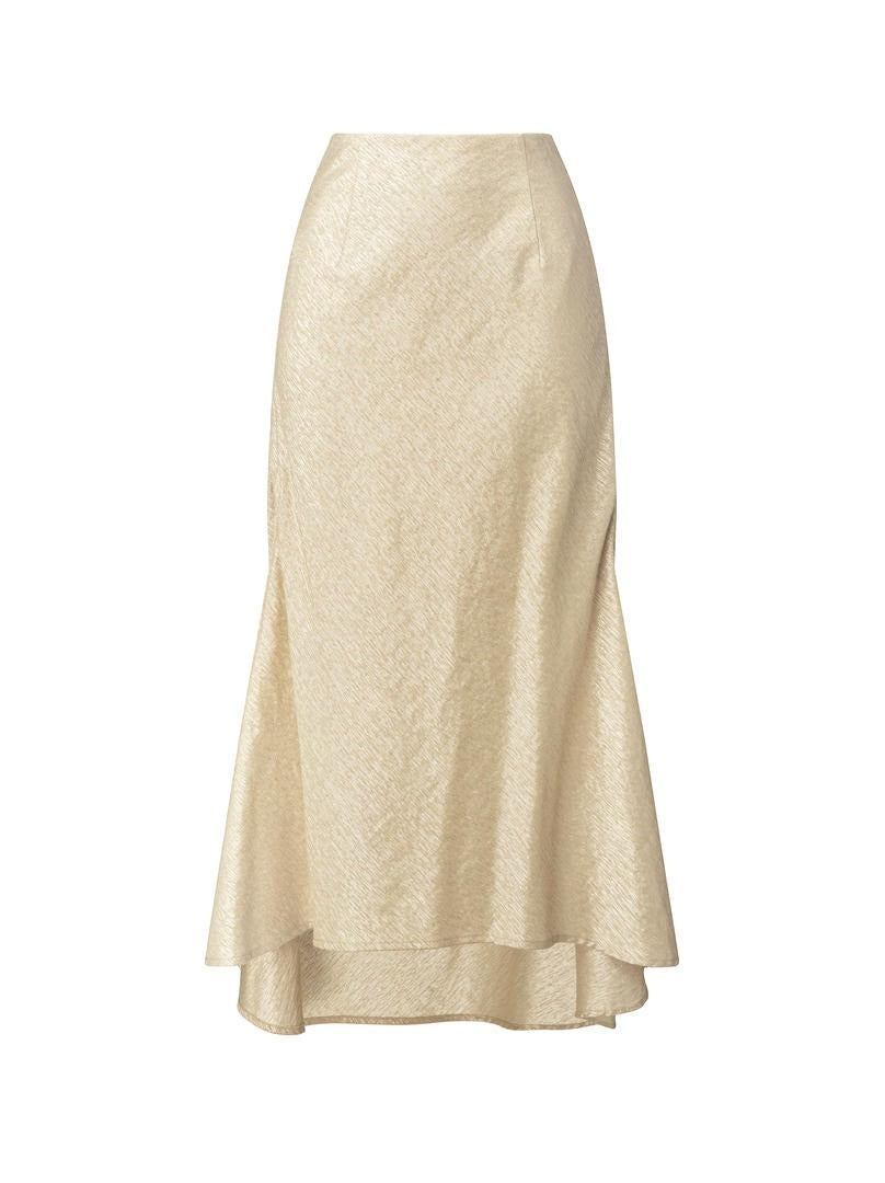 Taupe Jacquard Skirt