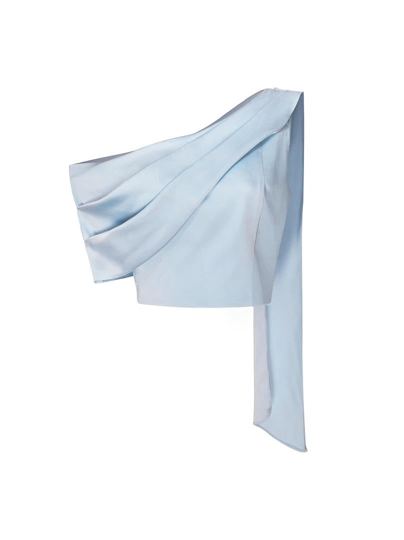Light Blue Satin Top