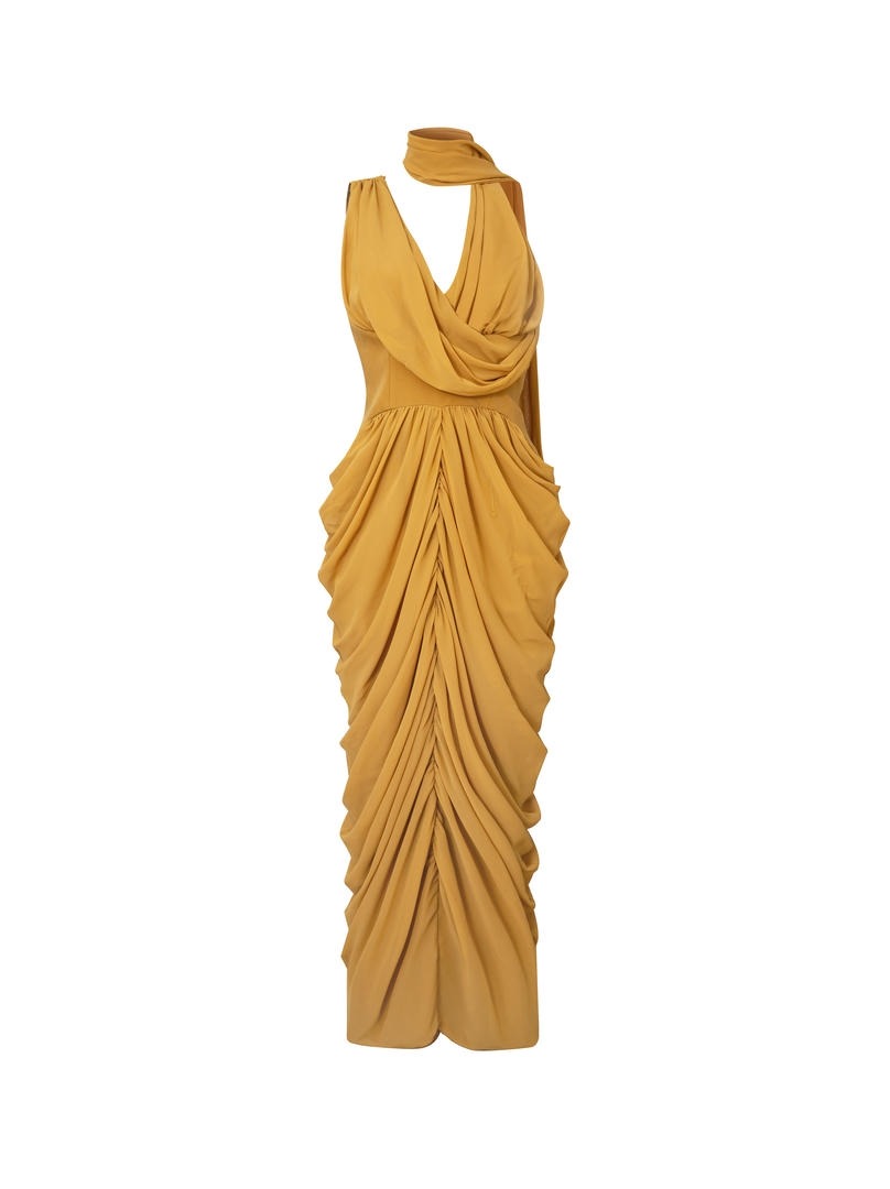 Yellow Chiffon Dress