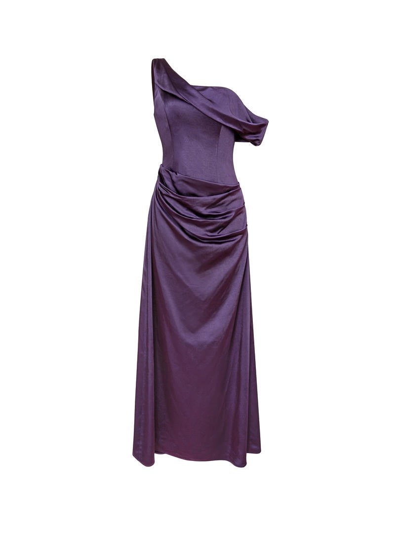 Plum Drape Dress