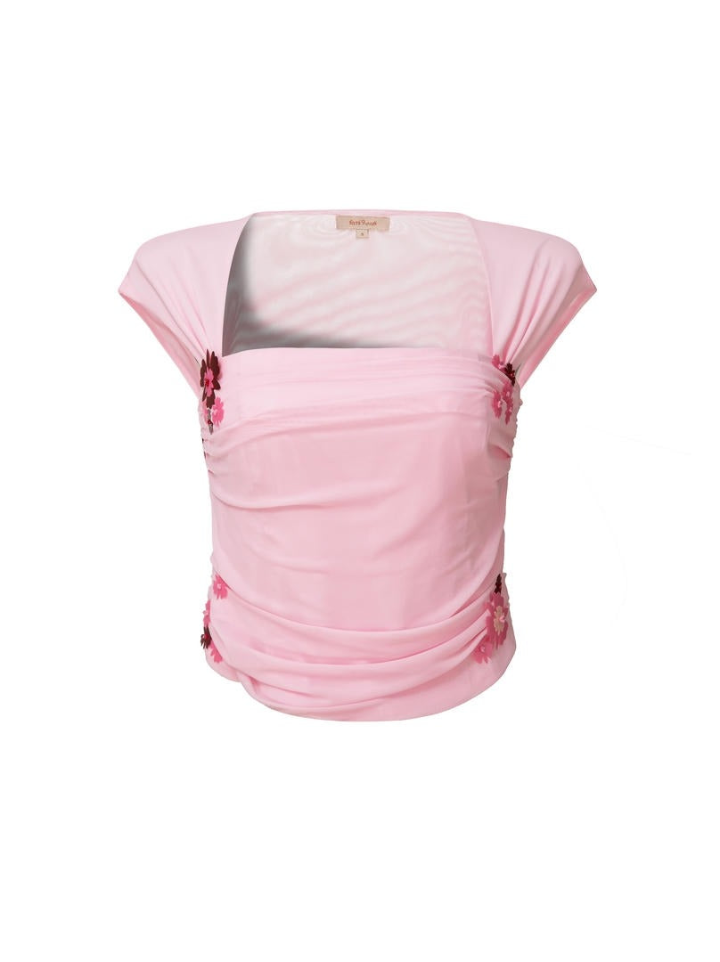 Pink Mesh Top