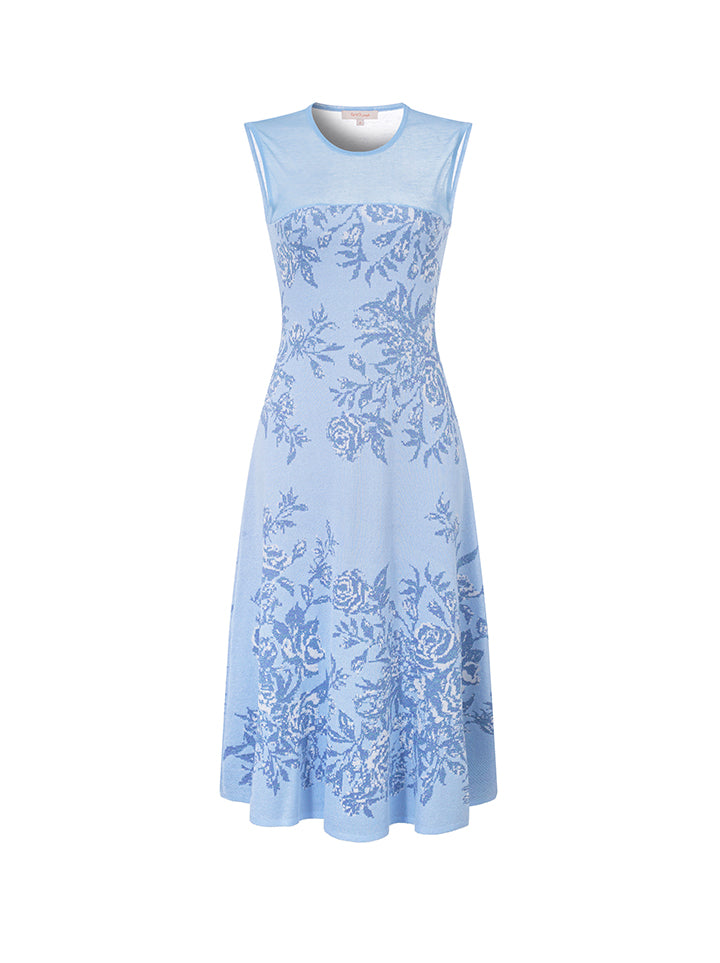Floral knitted dress