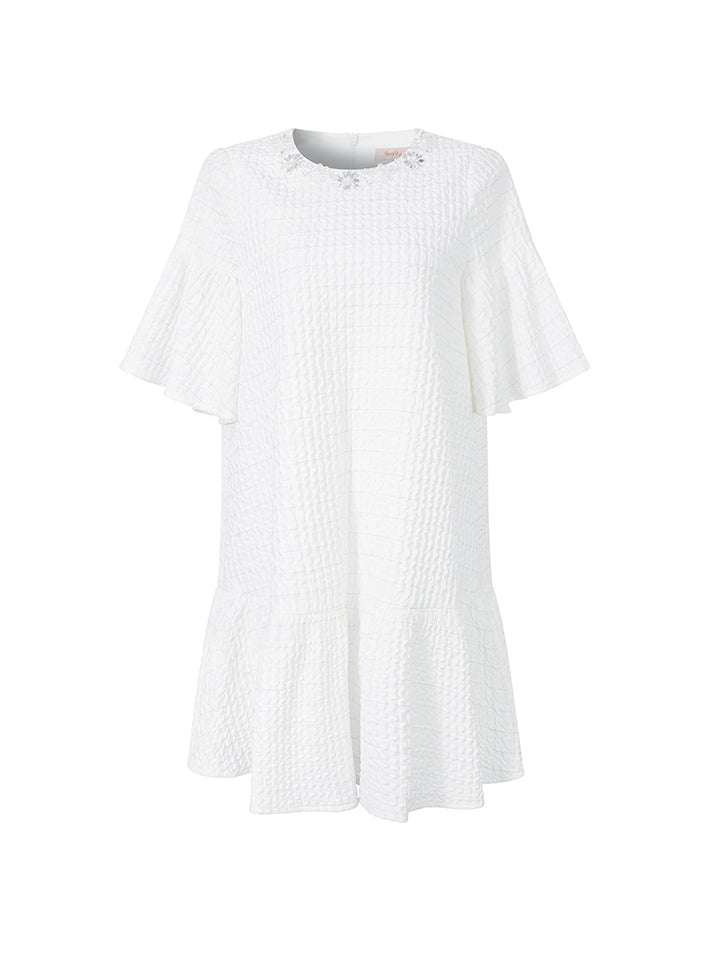 Ruffled hem dress