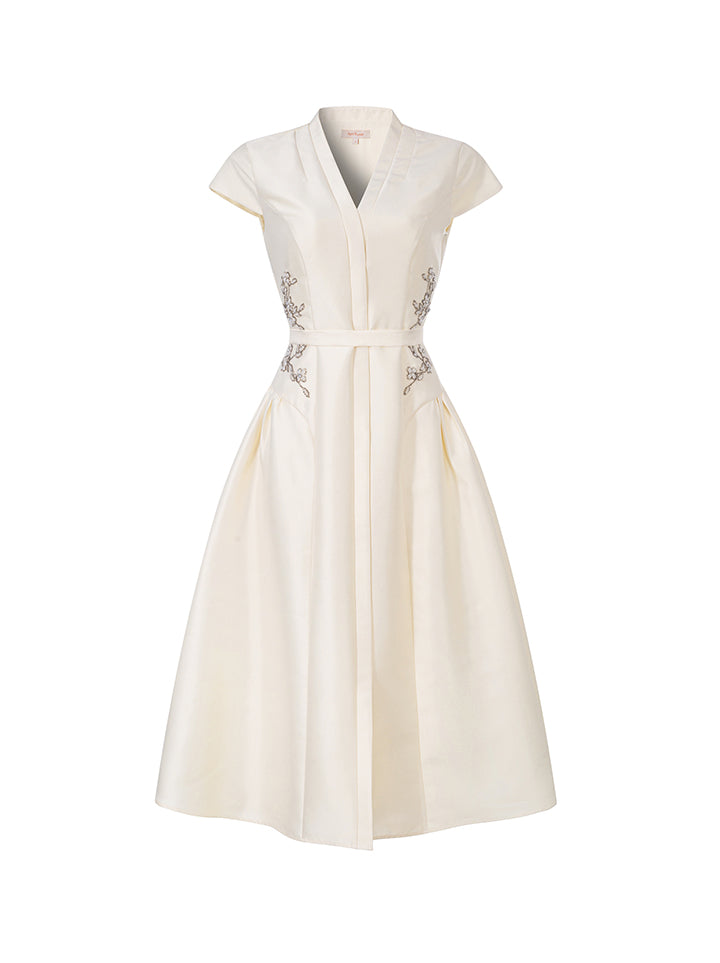 Embellished A-line dress