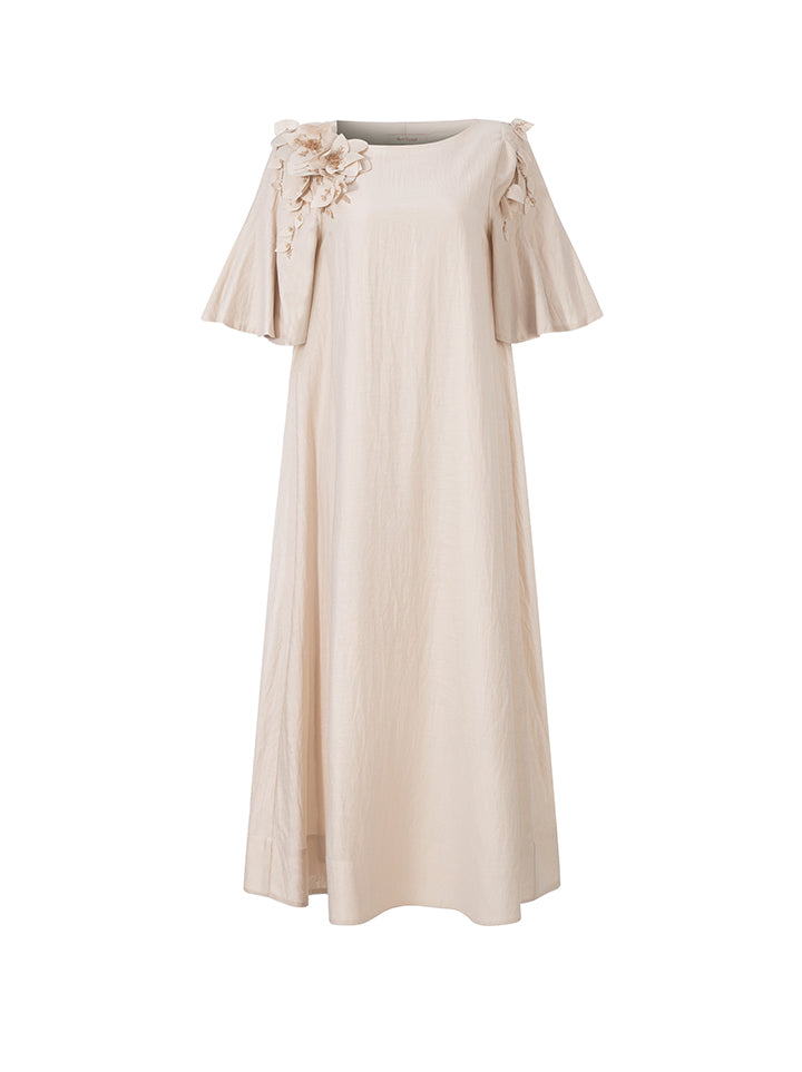 Frill trimming kaftan