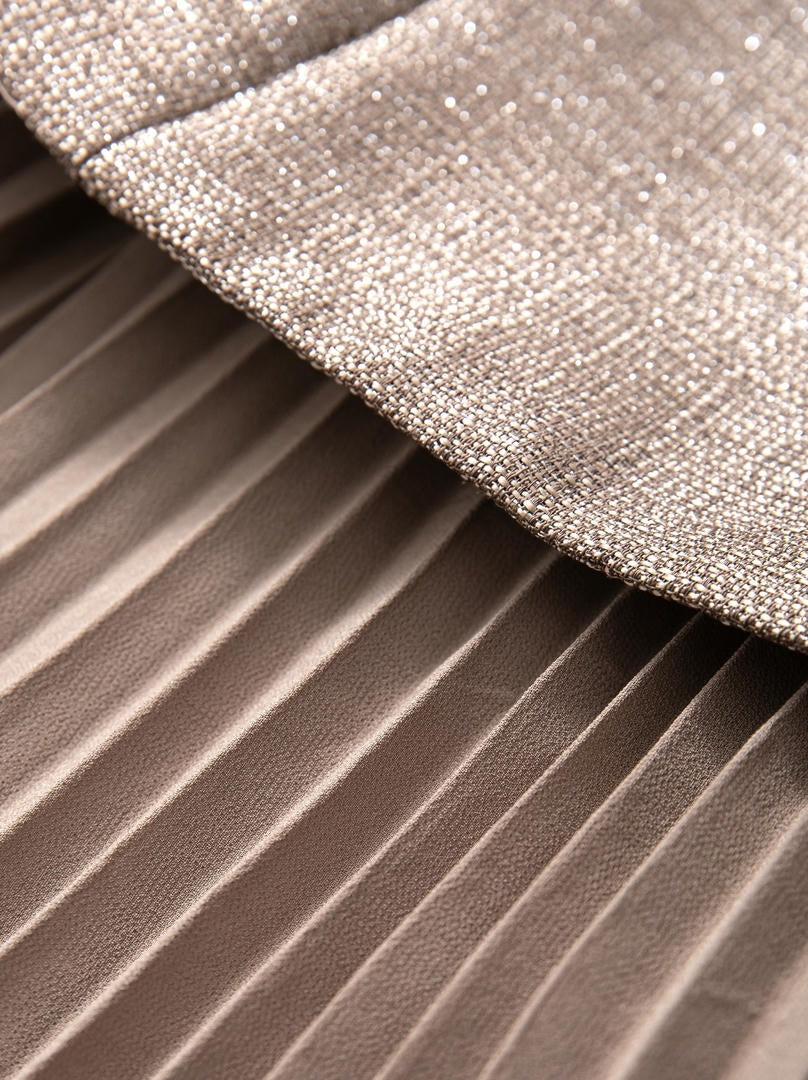 Gold Jacquard Dress