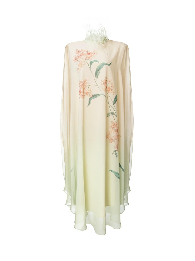 Chiffon Dress with Floral Print