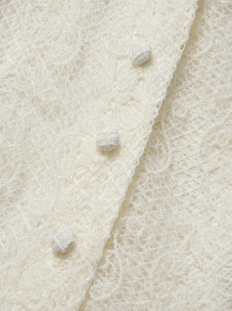 Cream Lace Maxi Dress