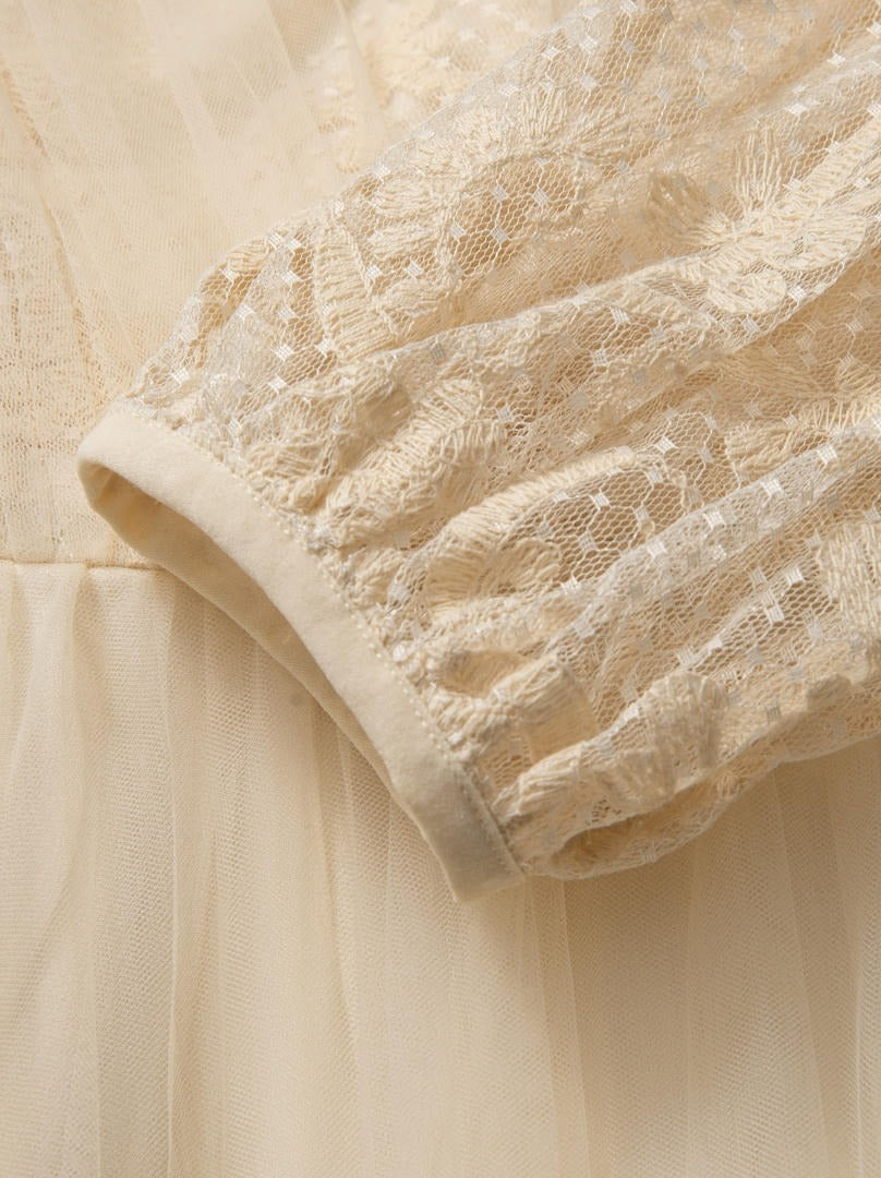 Sand Lace Maxi Dress