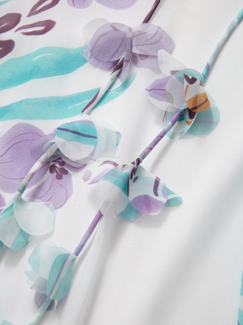 Floral Chiffon Kaftan