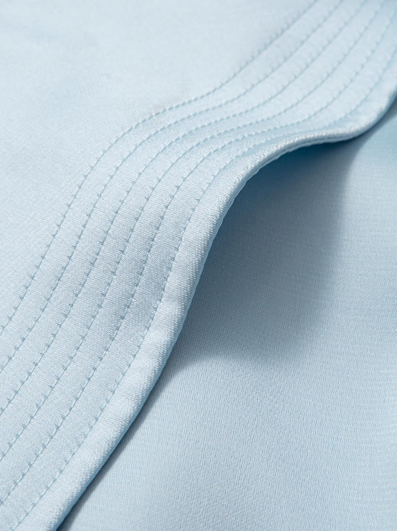 Sky Blue Satin Dress