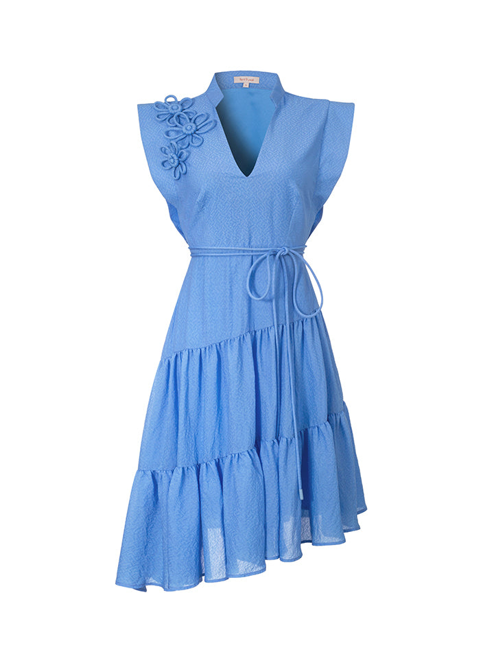 Asymmetric Floral Dress