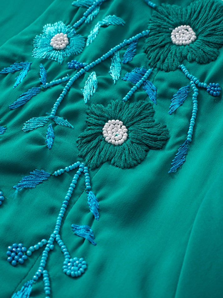 Embellished V Neck Kaftan