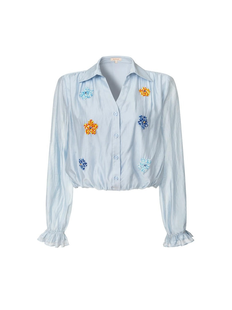 Embellished Tencel Top