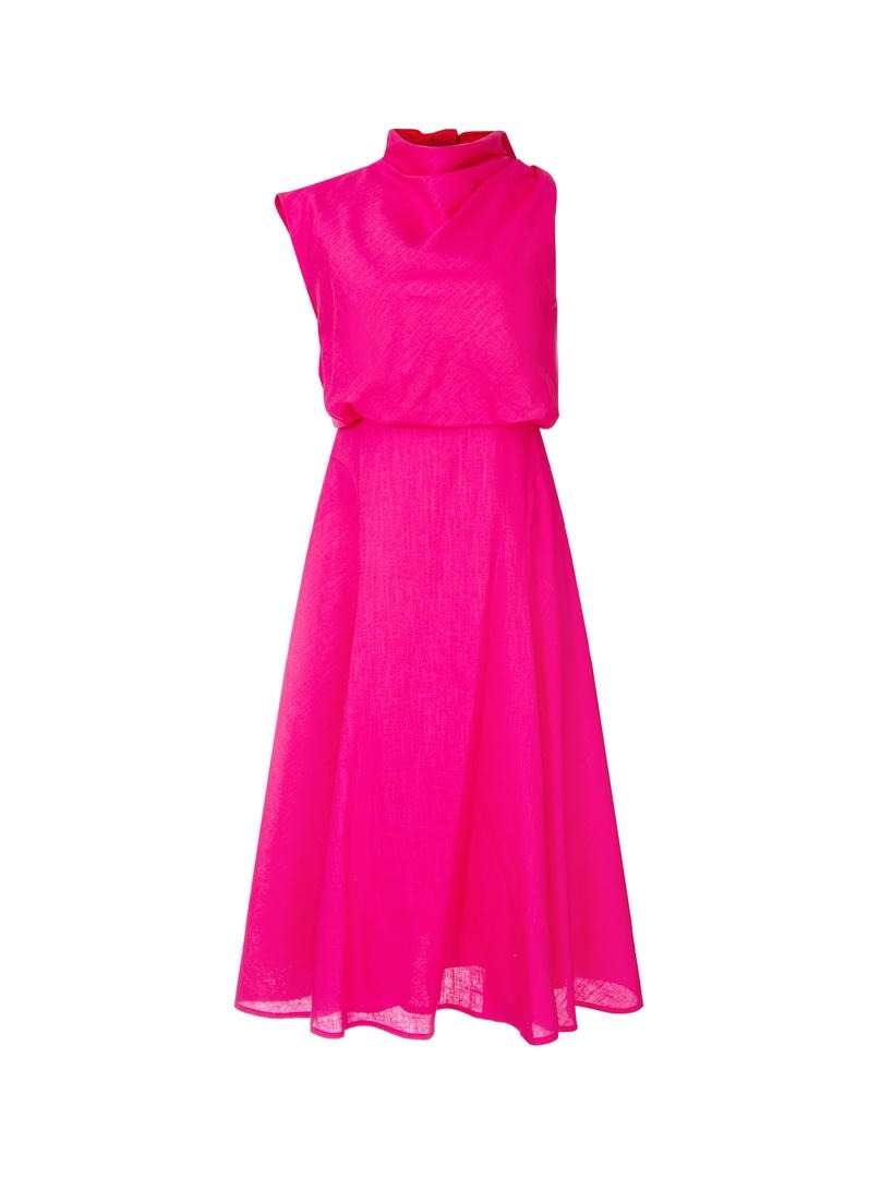 Fuchsia Linen Dress