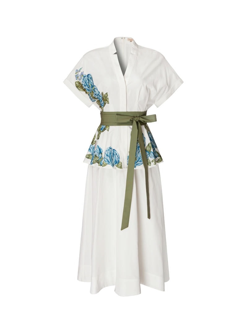Belted Print Dress