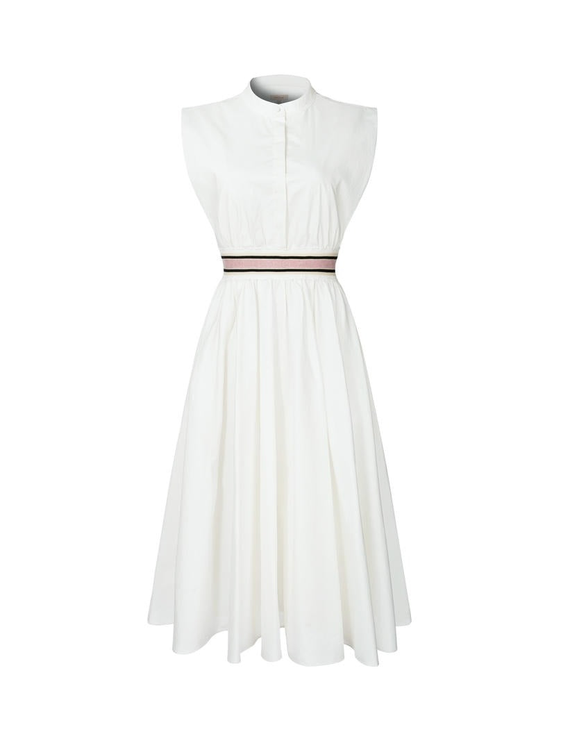 Contrast Waist Midi