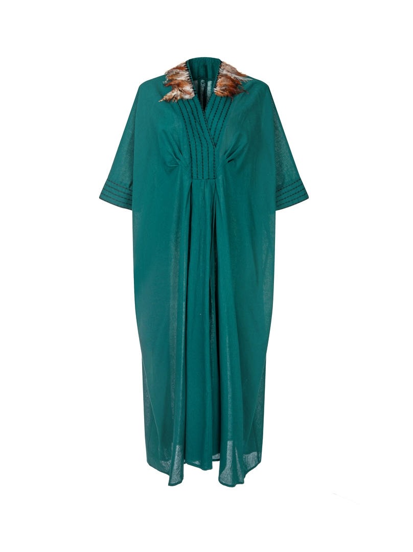 Feather Accent Kaftan