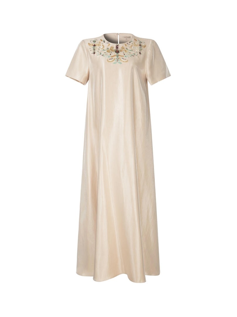 Embellished Taffeta Dress