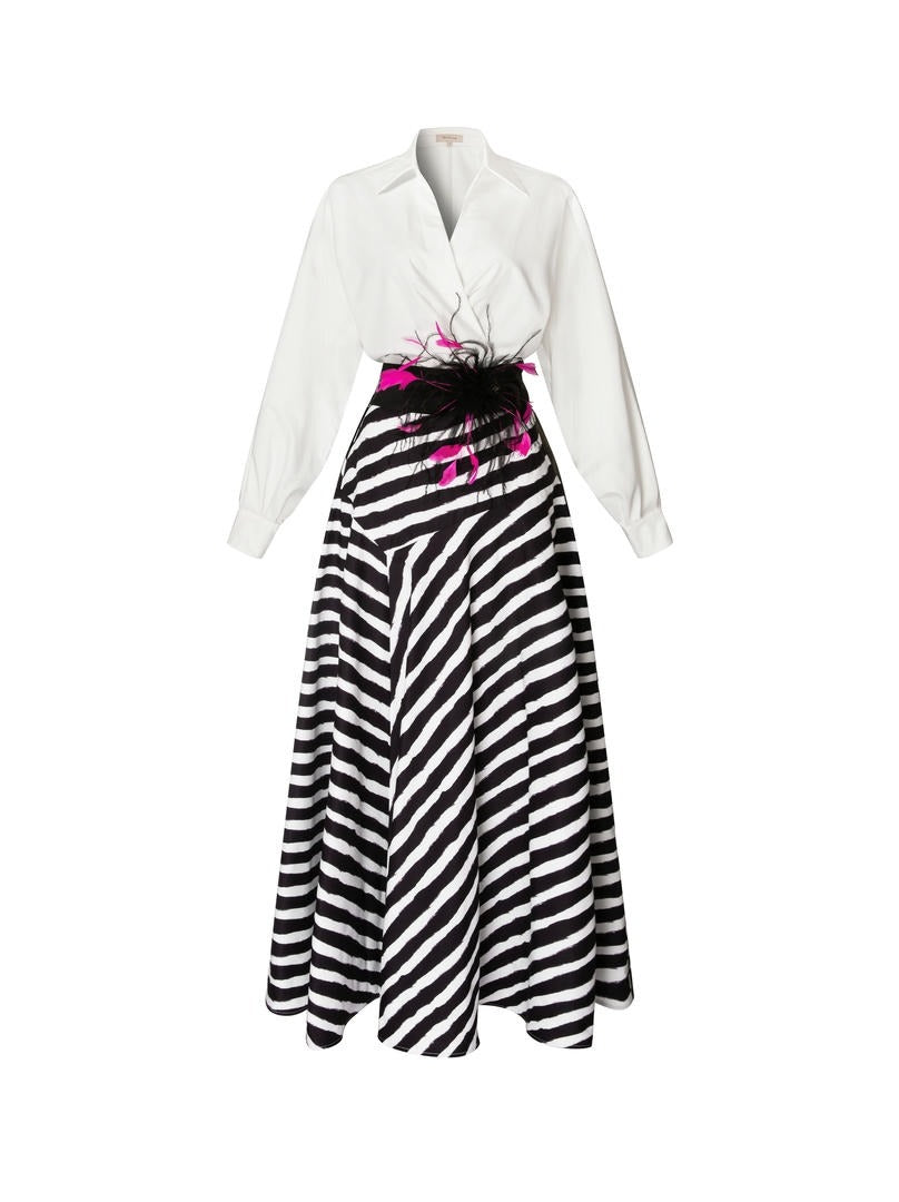 PRINTED LONG SHIRT DRESS