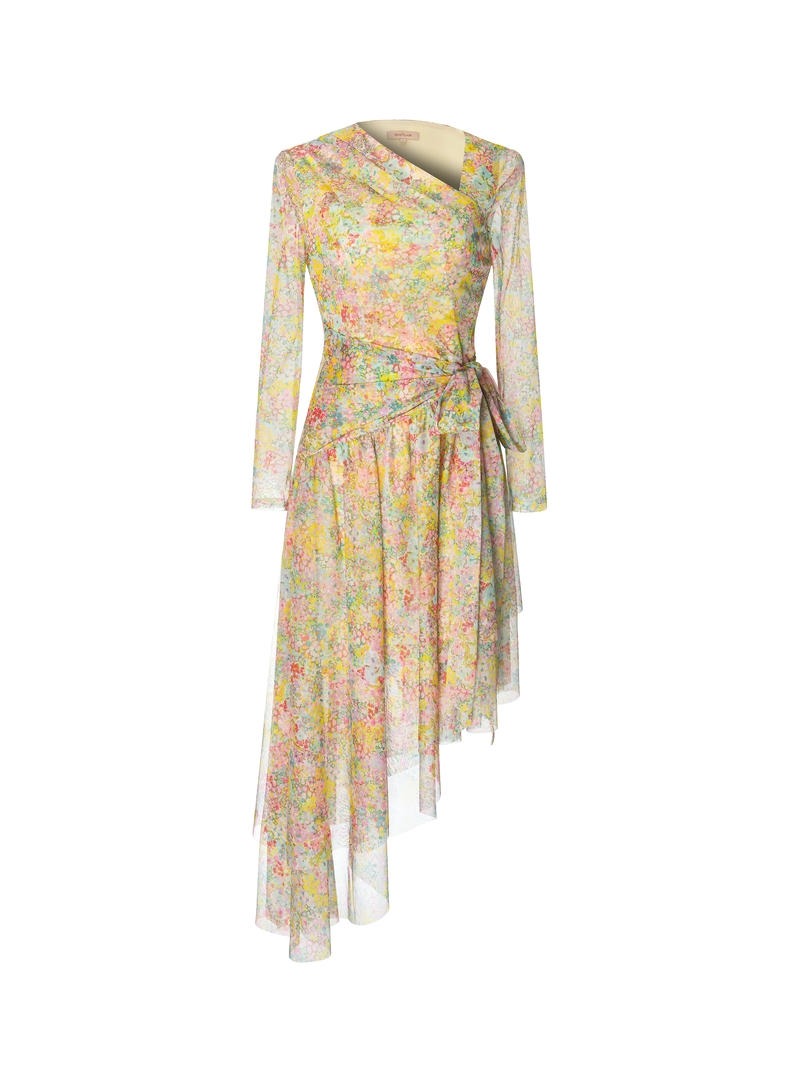 Printed Mesh Dress