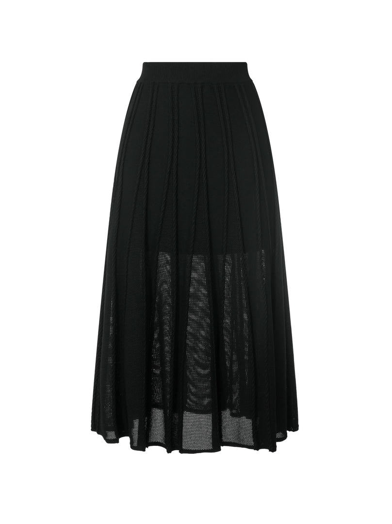 Textured Elegance Knit Skirt