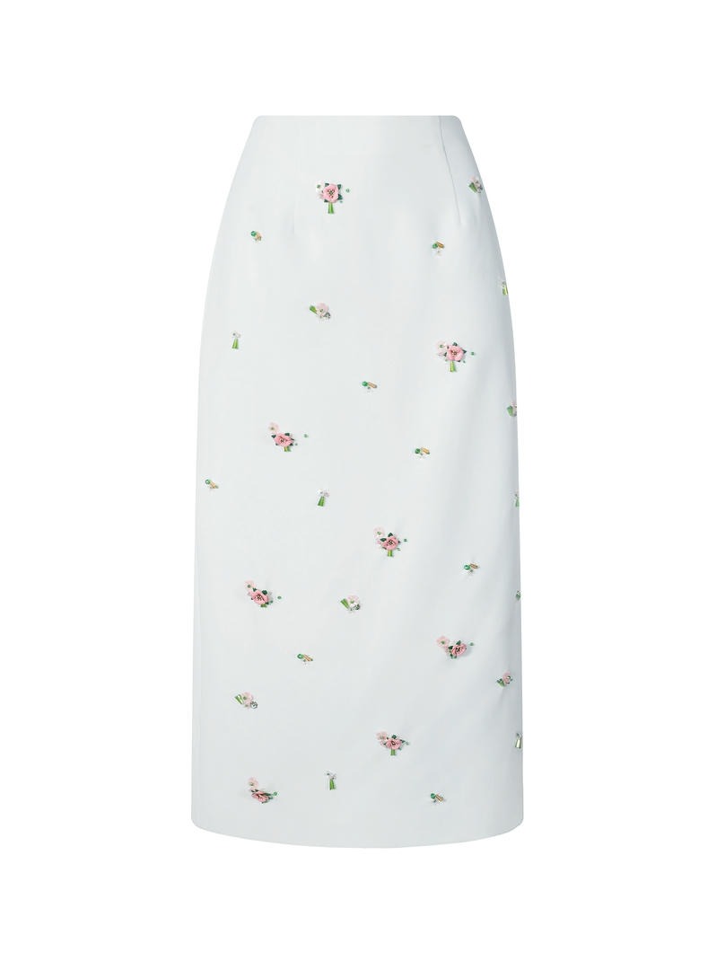 Embellished pencil skirt