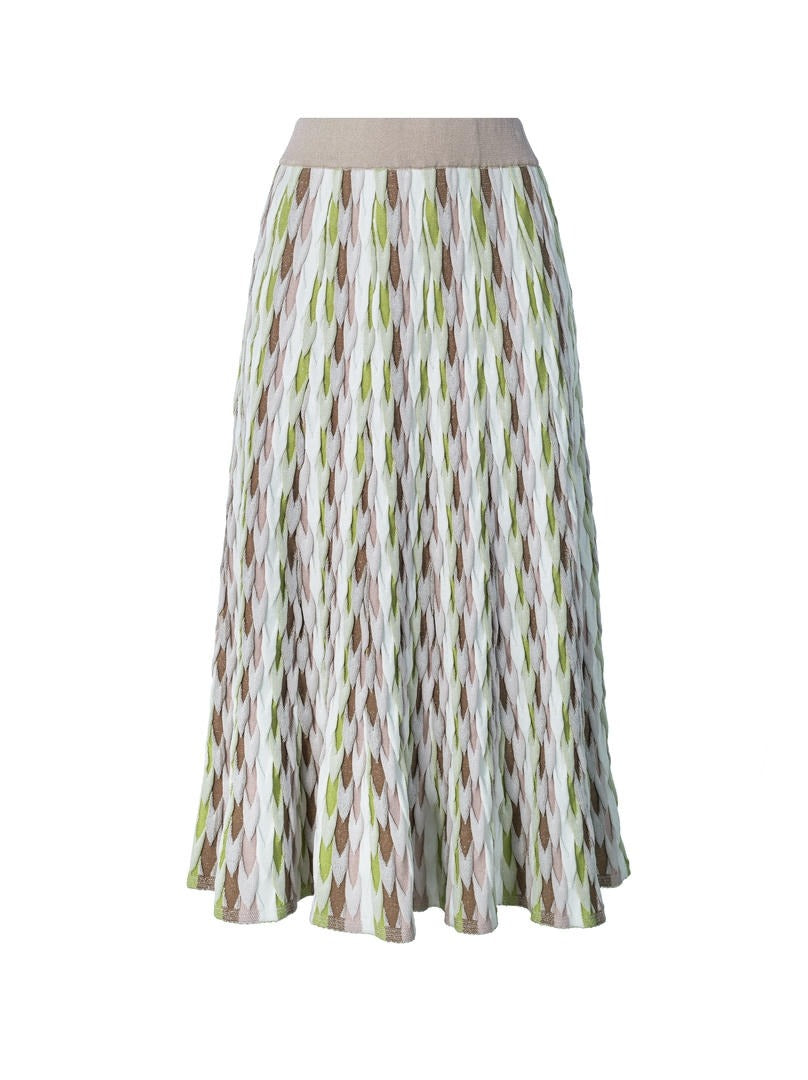 Multicolor knit skirt