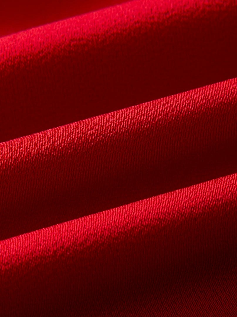 Crimson Satin Dress