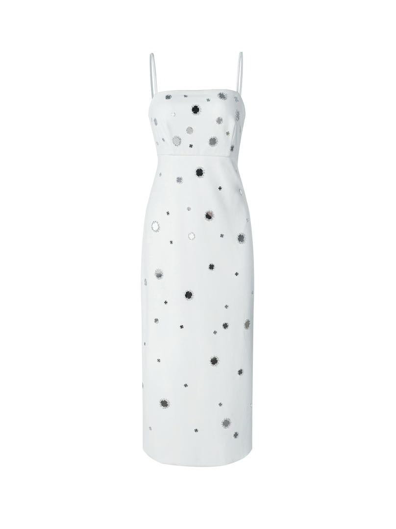 Circle Embellished Midi Dress