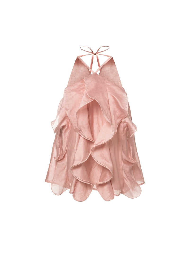 Ruffled Halter Neck Top
