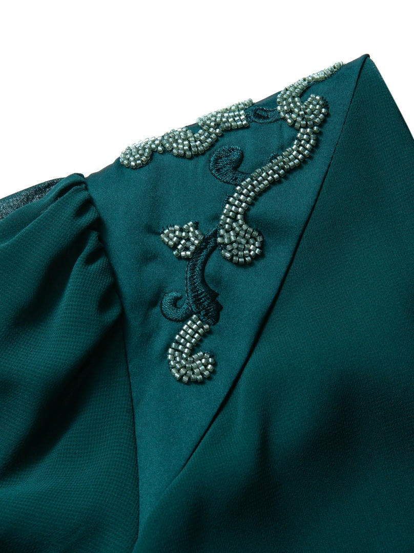 Draped Chiffon Dress