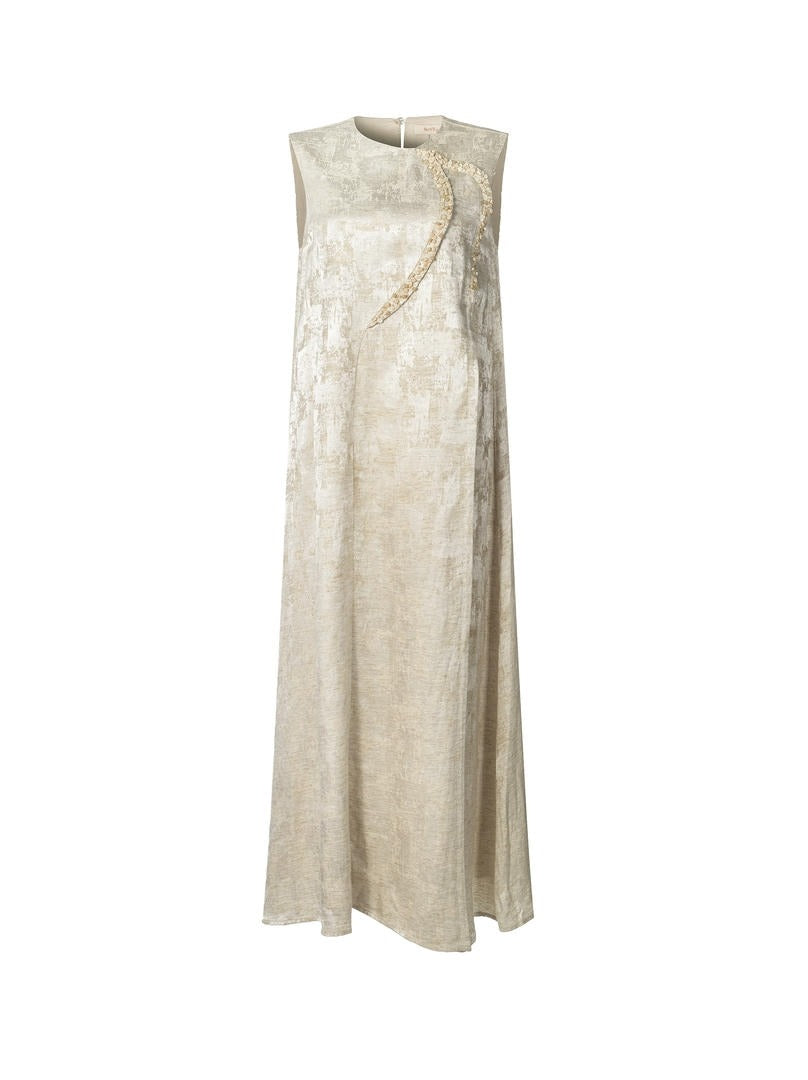 Embellished sleeveless kaftan
