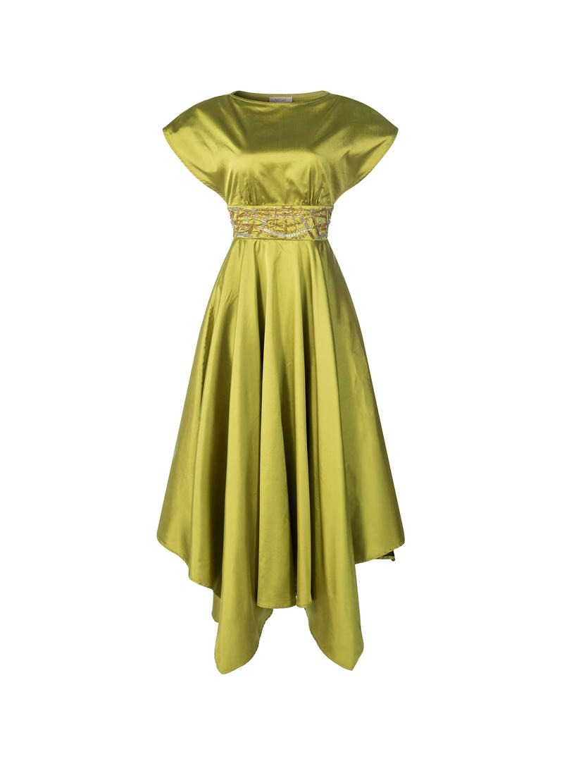 Asymmetrical hem embellished dress