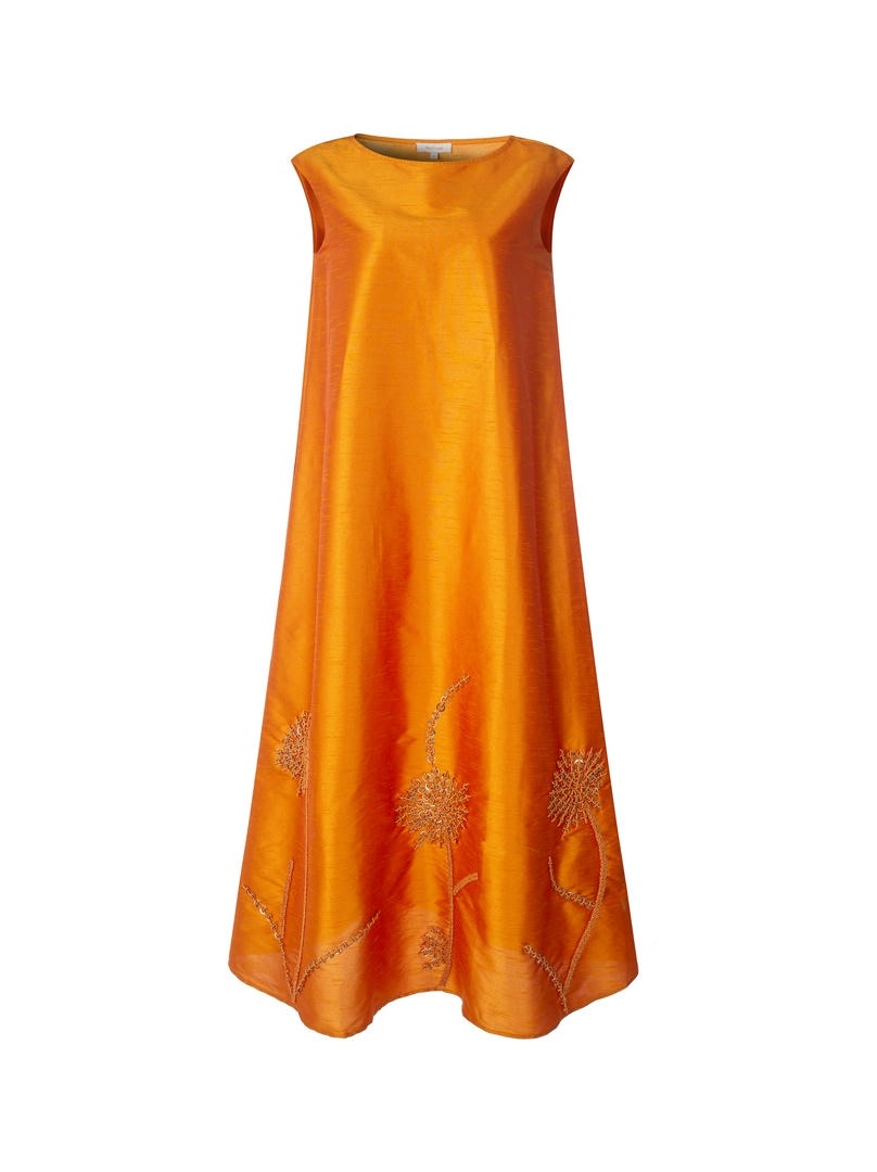 Orange embellished kaftan