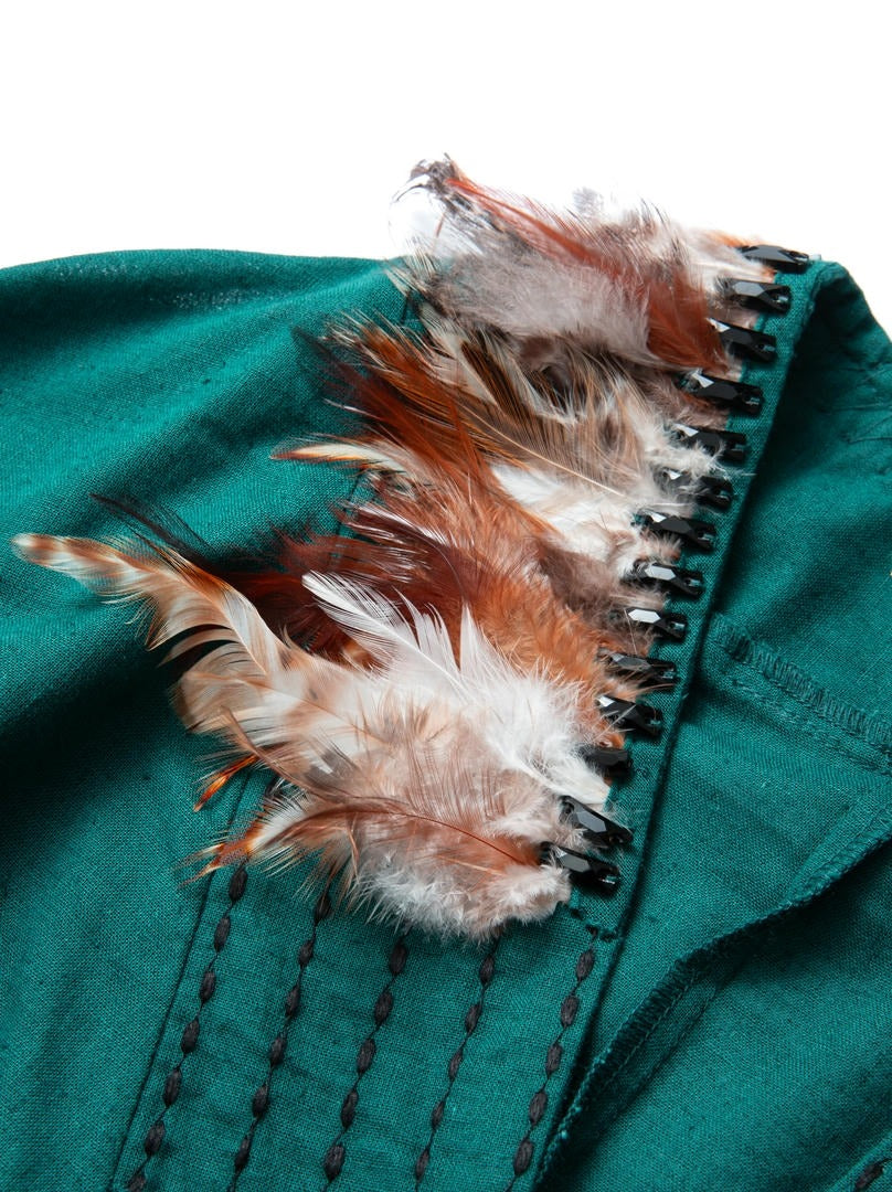 Feather Accent Kaftan