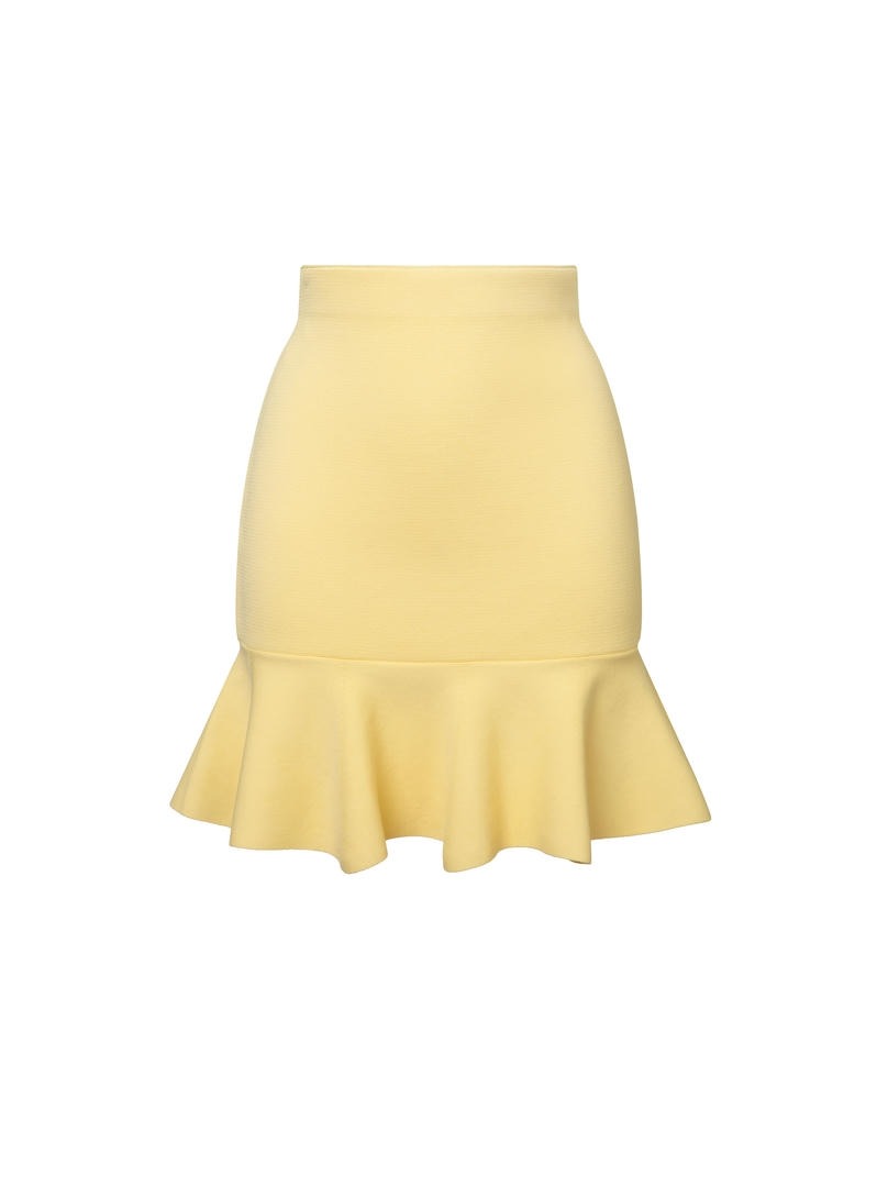 Ruffle Hem Knit Skirt