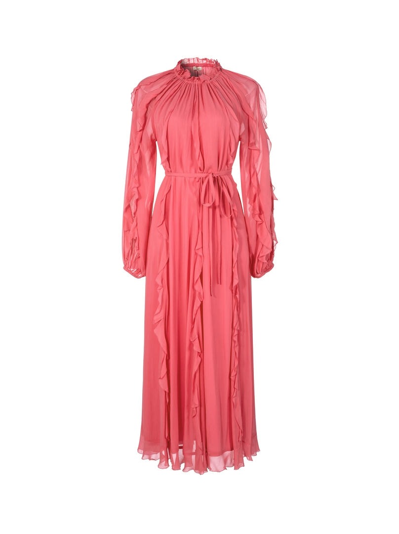 Ruffles trimming dress