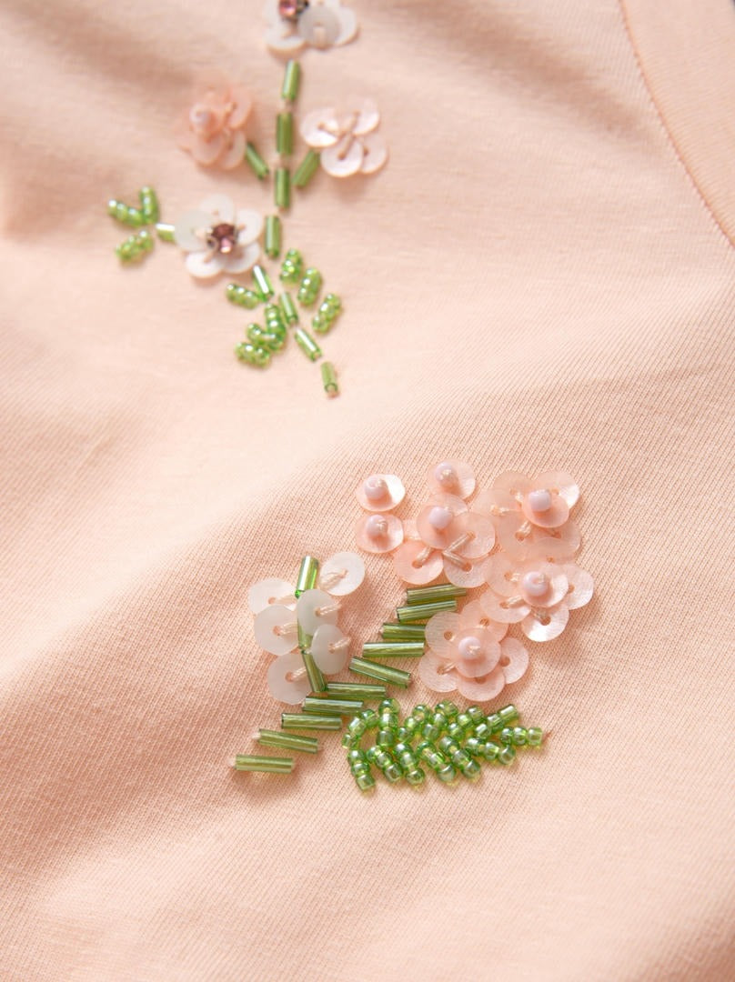 Ruched Peach T-shirt