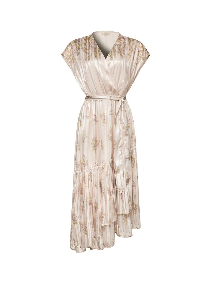 Pleated Satin Dress