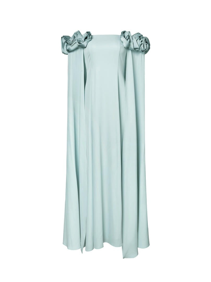 Statement floral shoulders dress